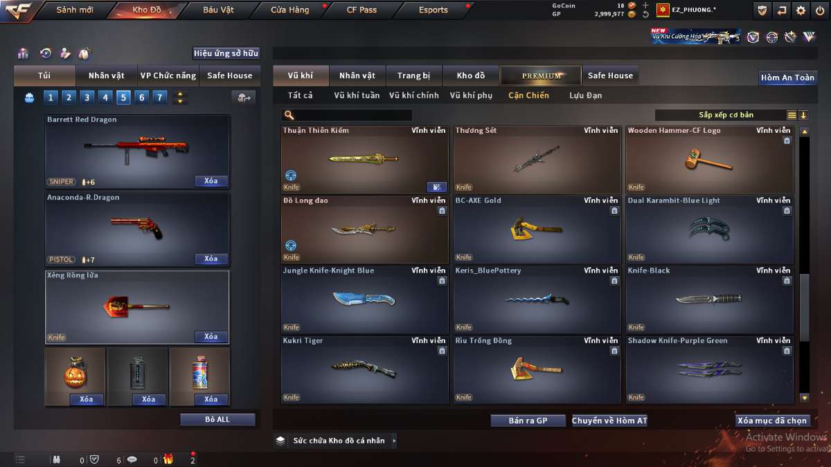 shop acc cf uy tin gia re